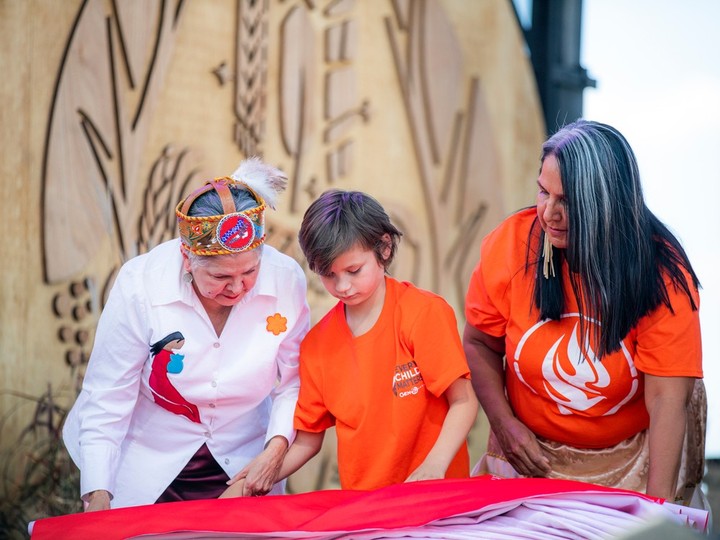  Parliament Hill was a sea of orange as a gathering for the National Day for Truth and Reconciliation event on Saturday.