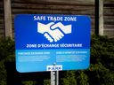 The safe trade zone at Ottawa police headquarters on Elgin Street