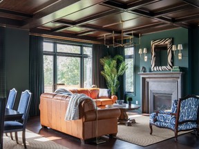 Designer Tanya Collins has opted for dark and moody in this year’s lottery home, inspired by American fashion designer Ralph Lauren and adopting a British equestrian theme.