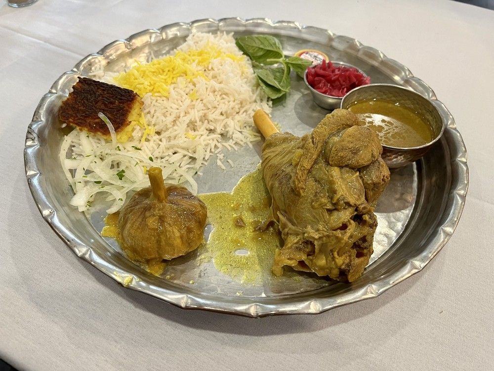 Lamb shank platter at Cafe Tehran on Rideau Street.