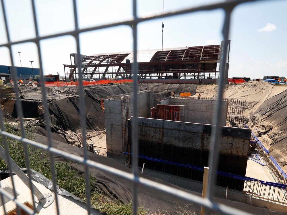 A photo taken Wednesday shows the current state of Hangar 14 at the Ottawa International Airport.