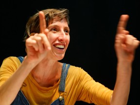 Director Emily Pearlman during a rehearsal for the Supine Cobbler, which opens Set. 26 at the GCTC