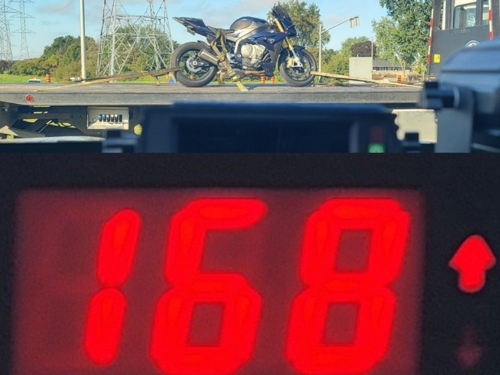 Un motard surpris en train de rouler à 168 km/h sur Hunt Club