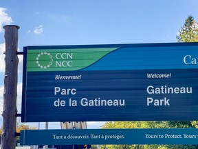 Gatineau Park entrance sign
