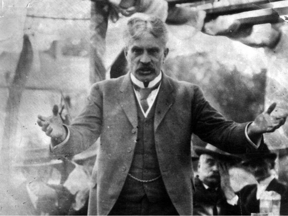 Prime Minister Robert  Borden (shown here in 1911) mustered support for legislation in 1917 allowing some women to vote during the First World war.