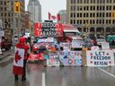 File photo: The large-scale convoy protest occupied downtown Ottawa streets in January and February 2022, including Wellington Street on Feb. 10, 2022.