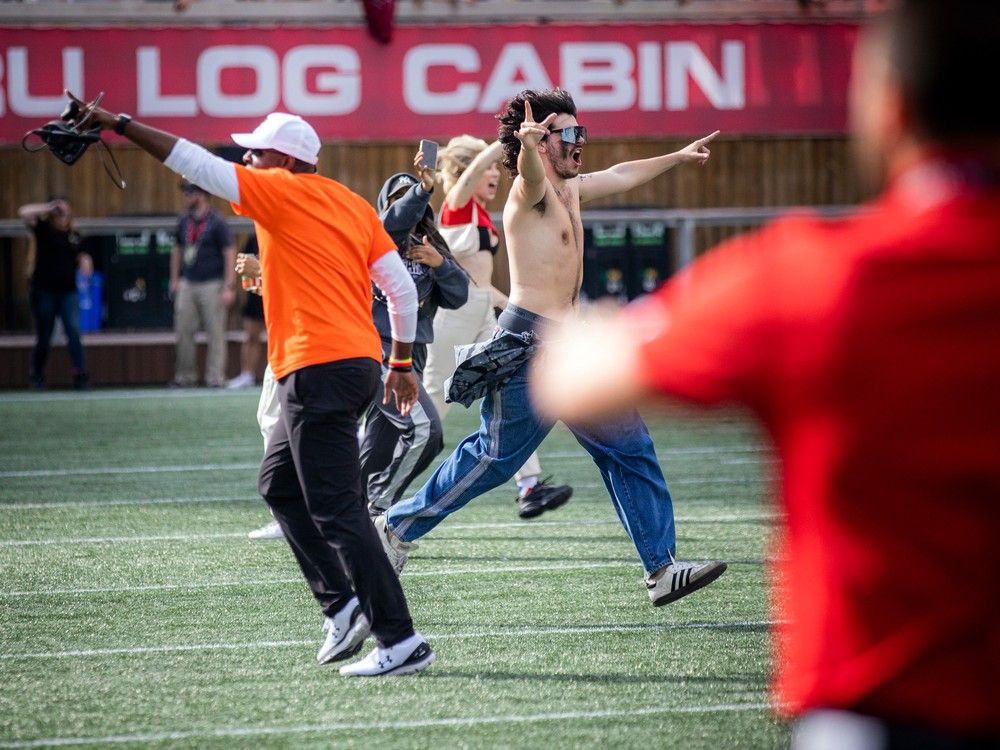The University of Ottawa Gee-Gees claimed a last-second win over the Carleton Ravens in 2023 Panda Game held Sunday, October 1, 2023, at TD Place. A small group of fans ran onto the field before the end of the game, causing the coaches to run out and send them back to the stands to finish the last crucial moments of play.