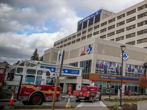 Ottawa Fire Services vehicles at the General campus on Friday after the fire.