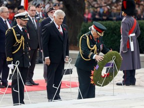 Remembrance day wreath-laying