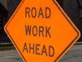 Road construction sign