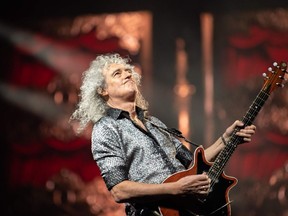 Queen guitarist Brian May performs in Seoul in 2020. The rock star helped scientists with a recent asteroid sample return mission.