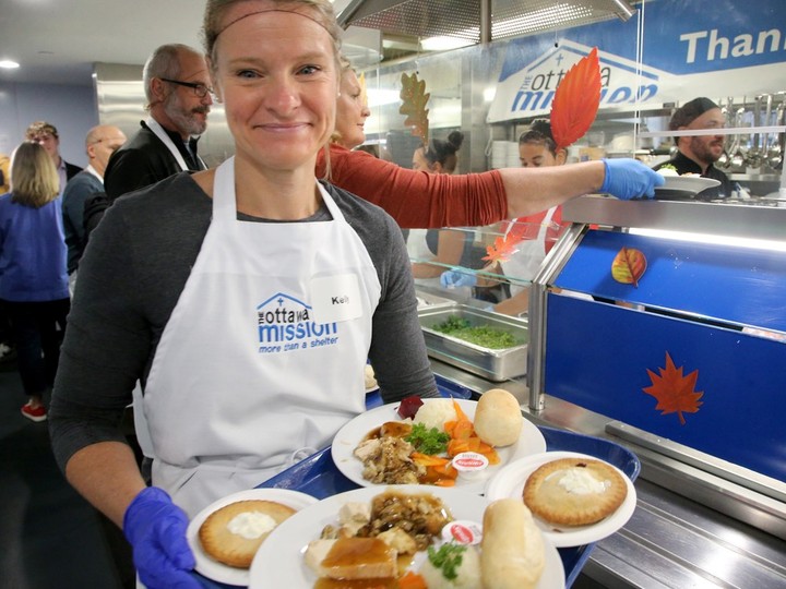  More than 2,000 meals were expected to be served Monday at the Ottawa Mission for its first in-person Thanksgiving dinner in four years because of COVID.