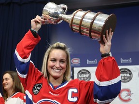 Marie-Philip Poulin lifts the Clarkson Cup