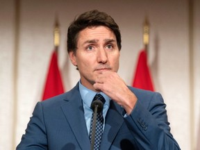 Prime Minister Justin Trudeau at a news conference on Nov. 17, 2023. He said the upcoming fall economic update will be “a demonstration that we know how to continue to be fiscally responsible while we make the investments that are going to grow the economy.”