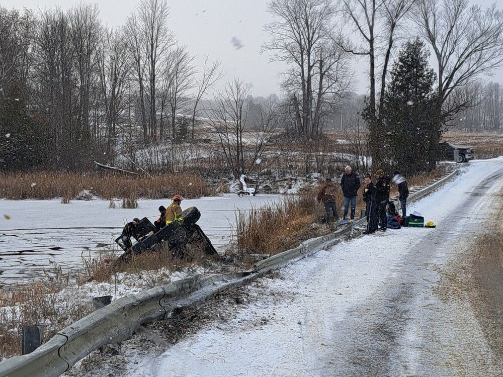 OPP Calabogie dump truck submerged