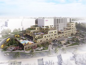 Artist's renderings of the $371 million CHEO Integrated Treatment Centre, or 1Door4Care, were released on Tuesday, Nov. 7, 2023.