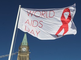 world aids day near the peace tower