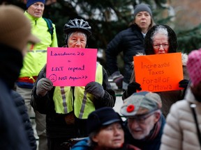 A Lansdowne 2.0 protest was held before the Joint Finance and Corporate Services and Planning and Housing Committee meeting at City Hall in Ottawa Thursday.