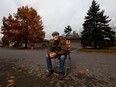 Paul Johanis with suburban trees in Bridlewood, Kanata.