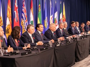 Canada's premiers hold a news conference at the meeting of the Council of the Federation