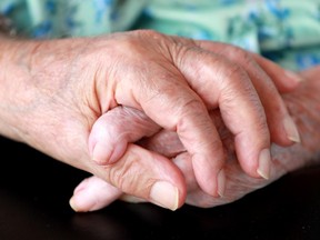 hands of older person