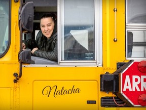 Saying hello to a stranger or acquaintance - like this bus driver, whose name is conveniently on her bus - could be an easy way to boost wellbeing.