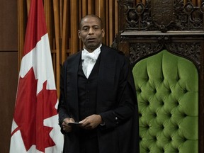 House of Commons Speaker Greg Fergus