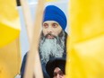 A photo of murdered Sikh independence leader Hardeep Singh Nijjar