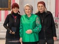 Artists Kim Kozzi and Dai Skuse Skuse with Governor General Mary Simon