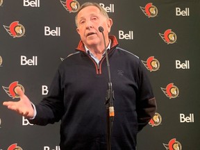 Ottawa Senators interim coach Jacques Martin