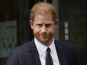 Prince Harry leaves the High Court after giving evidence in London, Tuesday, June 6, 2023. A judge ordered Prince Harry on Monday, Dec. 11, 2023
