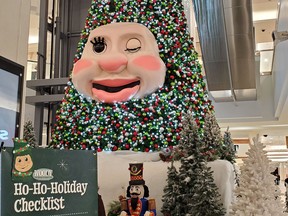 Woody, a giant, animatronic Christmas tree in Nova Scotia’s Mic Mac Mall