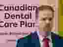 Minister of Health Mark Holland announces the new dental care plan on Dec. 11, 2023.
