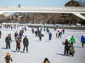 Skaters on the Rideau Canal Skateway