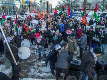 The 15th week of pro-Palestinian protesting took place Sunday, Jan. 21, 2024. This week's rally started at the Canadian Tribute to Human Rights monument before taking to the downtown streets.