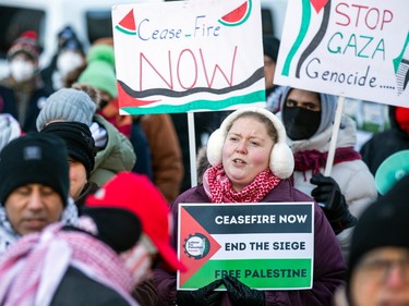 The 15th week of pro-Palestinian protesting took place Sunday, Jan. 21, 2024. This week's rally started at the Canadian Tribute to Human Rights monument before taking to the downtown streets.