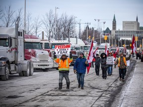 Convoy truckers in Ottawa