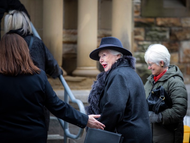  The former lieutenant governor of Ontario, Elizabeth Dowdeswell, was at the service Sunday.