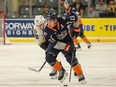 Braeden Kressler (13) in action with the Flint Firebirds against the Kingston Frontenacs in an Ontario Hockey League game on Dec. 3