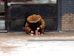 homeless person on street