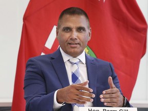 Ontario MPP Parm Gill says he has been urged by community members in his Milton riding west of Toronto to join federal Conservative Leader Pierre Poilievre's team.Dan Janisse/Postmedia/File