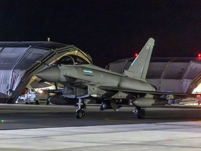 British air force Typhoon jet