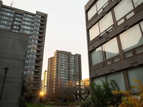 The University of British Columbia Walter Gage student residence in Vancouver