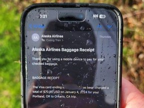 An iPhone from Alaska Airlines Flight 1282.