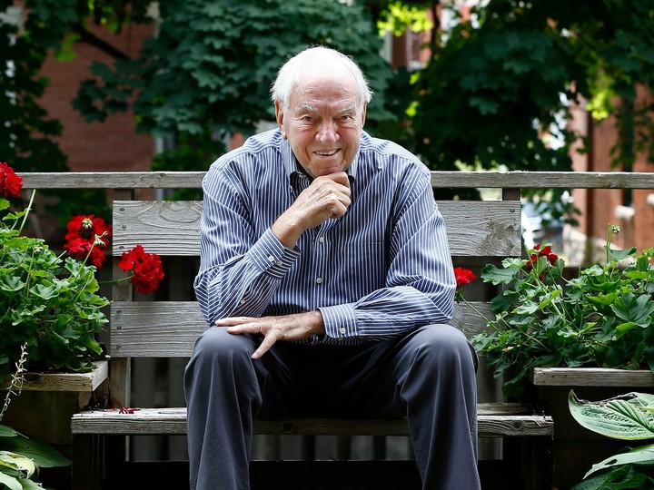  Former NDP leader Ed Broadbent at his home in Ottawa, Monday Aug 21, 2018.