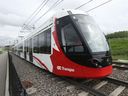 A double-car LRT train is seen here in a file photo from May 2022.