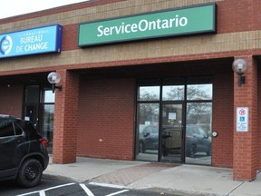A ServiceOntario located photographed on Friday November 27, 2020 in Cornwall, Ont.