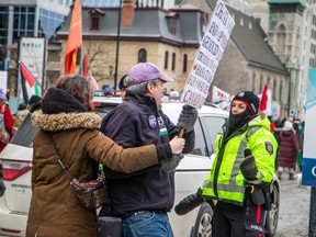 The 17th week of pro-Palestinianian demonstrations took place Sunday, starting at the Canadian Tribute to Human Rights monument in Ottawa. An unwelcome counter protester clashed with a group of the Palestinian supporters Sunday afternoon as they marched down Elgin Street.