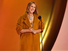 Céline Dion presents the Grammy for album of the year on Sunday, February 4, 2024.
