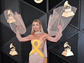 Montana Tucker arrives for the 66th Annual Grammy Awards at the Crypto.com Arena in Los Angeles on February 4, 2024.